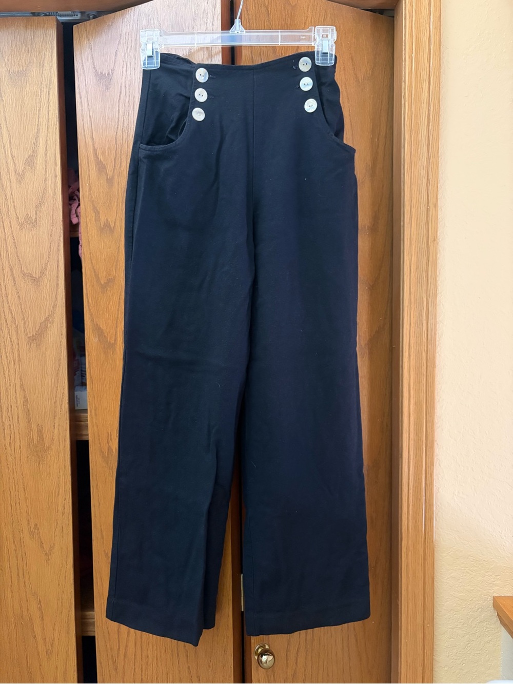 Vintage Compagnie Internationale Express sailor-inspired wide-leg high waist